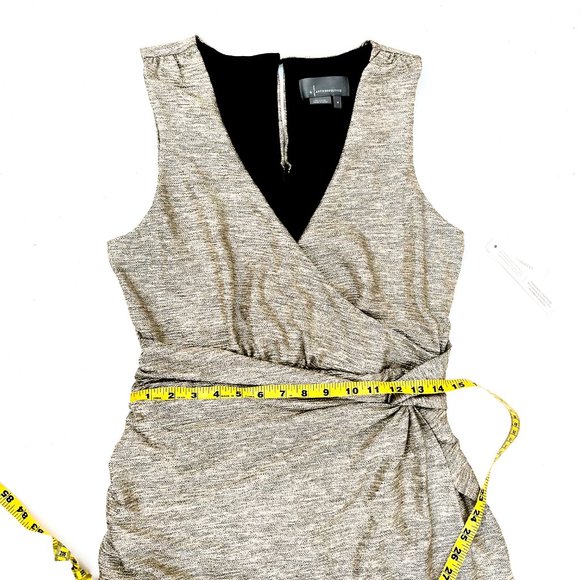 NWT anthropologie gold metallic midi dress w/comfy liner - Picture 6 of 10